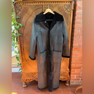 MARC NEW YORK Andrew Marc Reversible Shearling Leather Coat, Black, Small